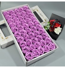 Роза из мыла розово-фиолетовая 6 см, 1 шт