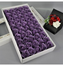Роза из мыла ярко-фиолетовая 6 см, 1 шт