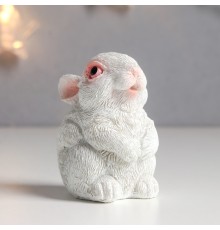Кролик белый №1 (сидит) 3D, форма силиконовая
