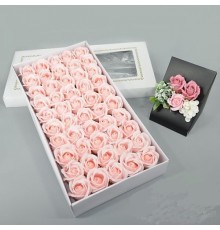 Роза из мыла нежно-розовая 6 см, 1 шт