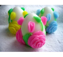 Яйцо - Роза 3D, форма силиконовая