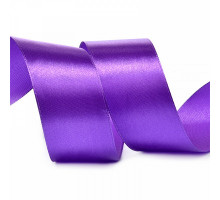Лента атласная 1,2 см* 25 м, цвет: фиолетовый