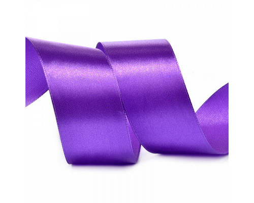 Лента атласная 1,2 см* 25 м, цвет: фиолетовый