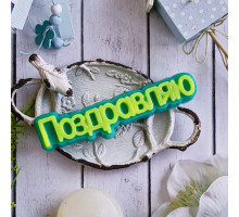 Поздравляю (надпись) ТД, 1 шт, форма пластик