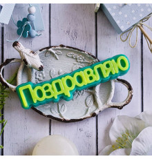 Поздравляю (надпись) ТД, 1 шт, форма пластик