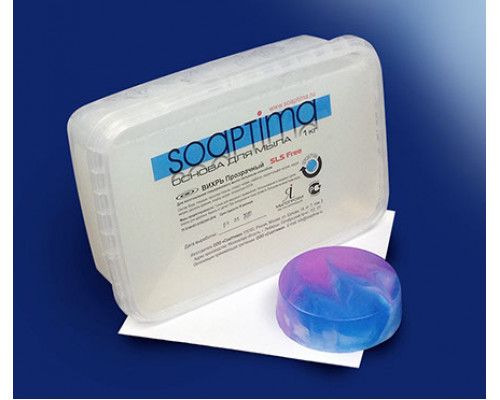 Мыльная основа SOAPTIMA вихрь прозрачная, 1 кг