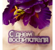 С днем воспитателя (надпись) ТД, 1 шт, форма пластик