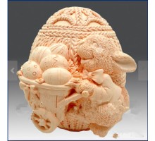 Яйцо вязаное с кроликом 3D, форма силиконовая