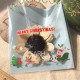 Пакет с липкой лентой "Merry christmas" 10*10+3 см, 50шт