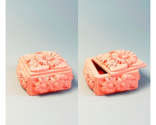 Шкатулка Квадратная 3D, форма силиконовая