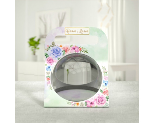 Коробка - сумочка для купола "Розы нежные", 50 шт